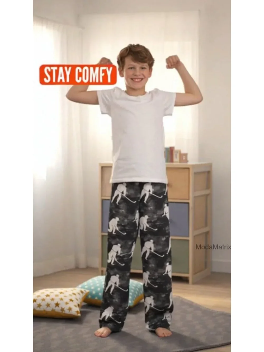 Cartoon Shark Pajama Pants with Pockets, Lounge & Sleepwear, Drawstring